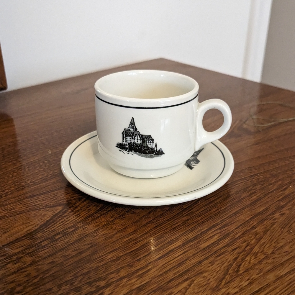 Canadian Railway Royal Doulton demitasse cup and saucer Bessborough Saskatchewan
